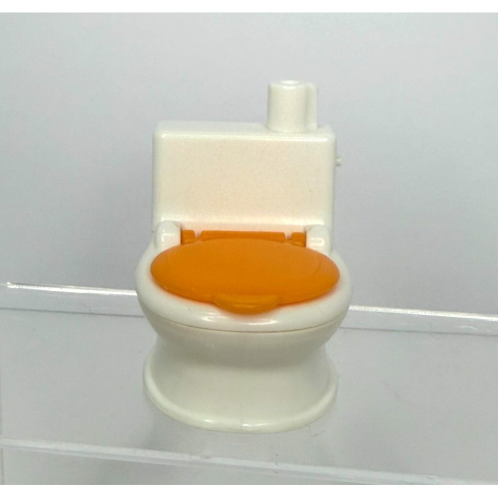 Fisher-Price My First Dollhouse 2005 Bathroom Toilet with Orange Lid